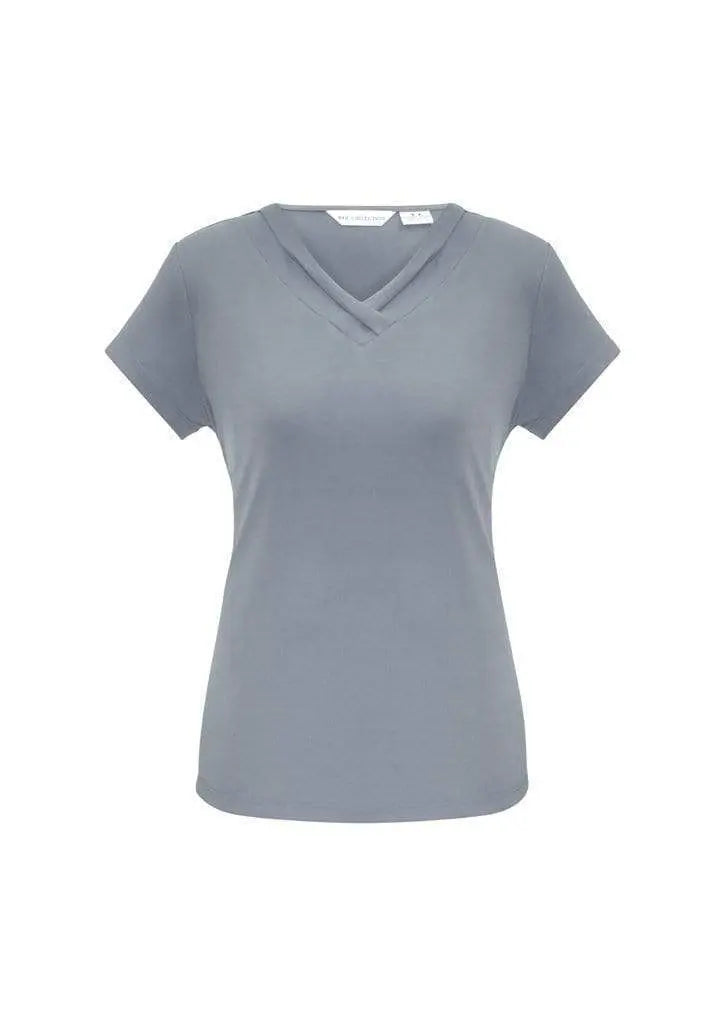 Biz Collection Corporate Wear Silver / 6 Biz Collection Women’s Lana Short Sleeve Top K819ls